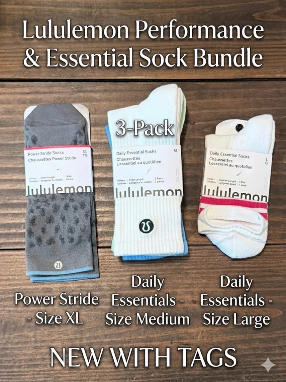🍋 Lululemon Performance & Essential Sock Bundle – NWT - 5 pair